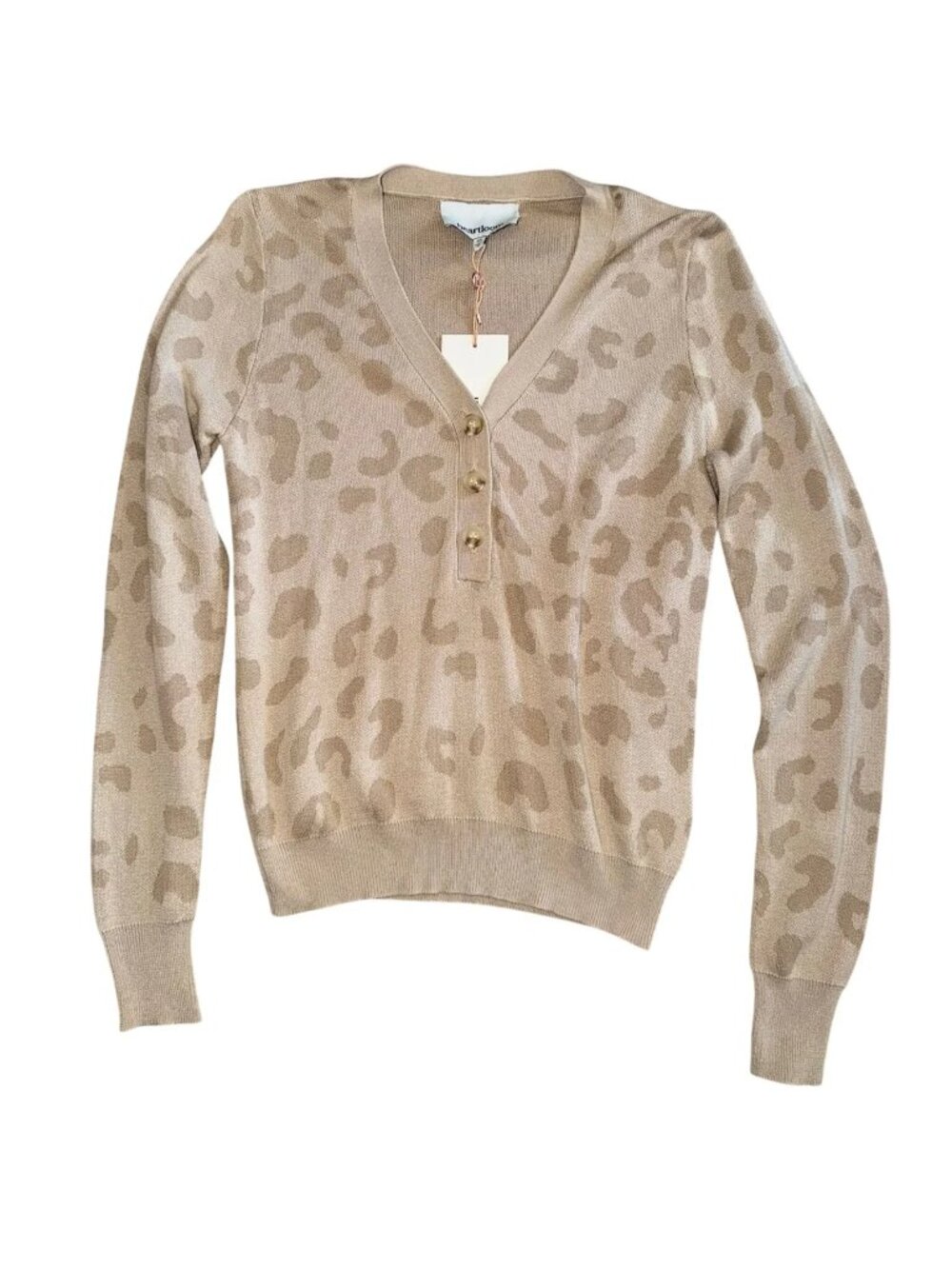 Heartloom Leopard Print Sweater XS NWT
